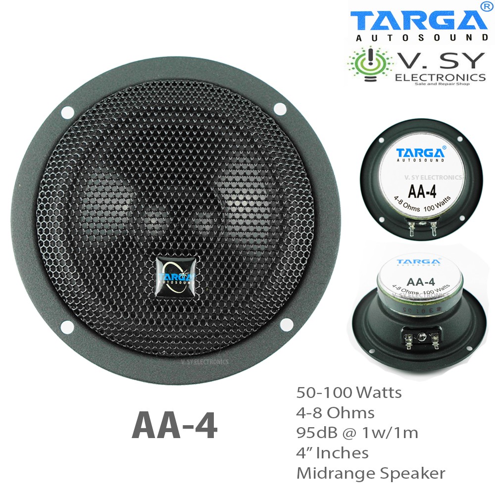 Targa AA4 50W to 100W Midrange Speaker AA4 Shopee Philippines