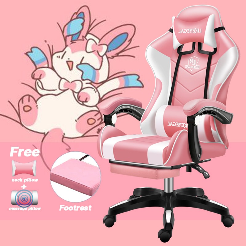 gaming chair pink gaming chair with foot rest gaming chair with