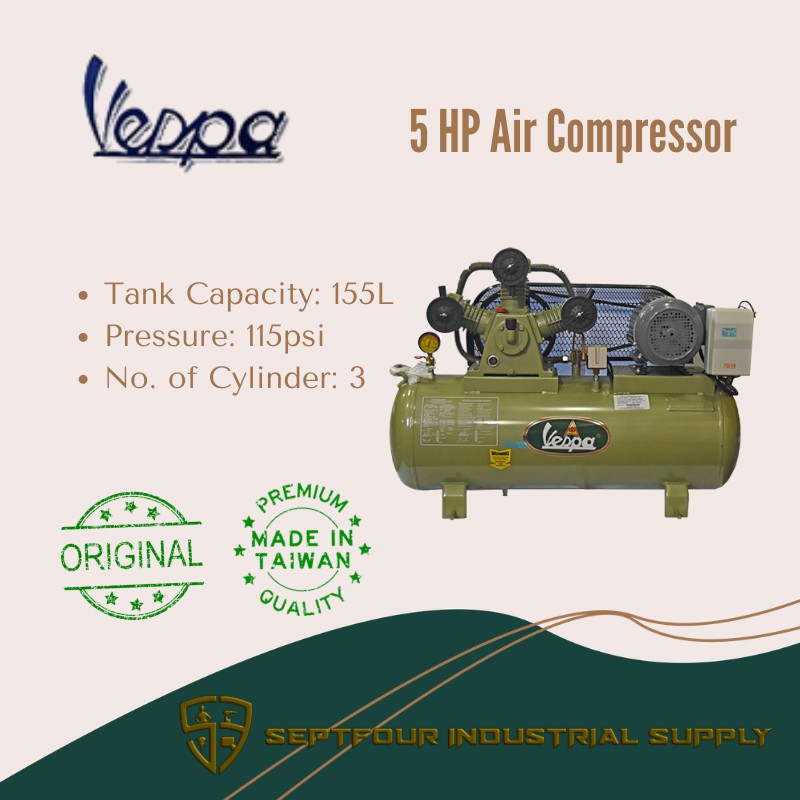 Vespa 5HP 3Phase 155L Air Compressor (100 Original) Shopee Philippines