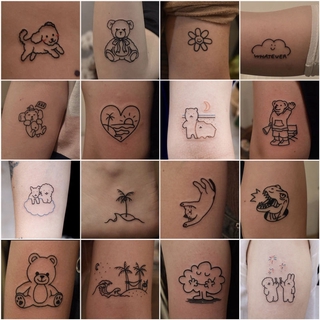 Cute Doraemon Spongebob Squarepants Stitch Small Flower Arm Tattoo Stickers Waterproof Female | Shopee Philippines 320_x_320_jpg