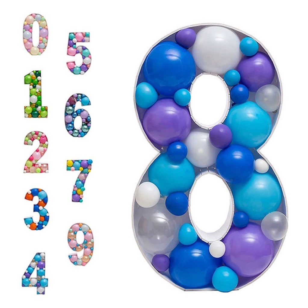 EASIER this time !! Balloon number Mosaic Frame corrugated KT frame Marquee party decorations