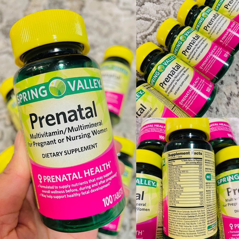 SPRING VALLEY PRENATAL Multivitamins 100pcs tablets Shopee Philippines