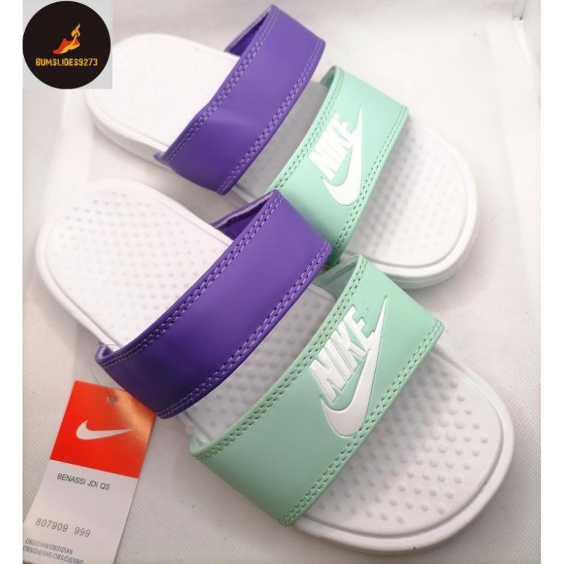 insNike 2 strap slides slippers slip on with foam for women oem quality
