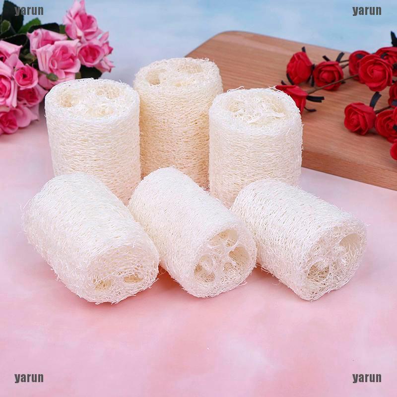 6Pcs Natural Loofah Luffa Loofa Sponge Kitchen Cleaning Scrubber