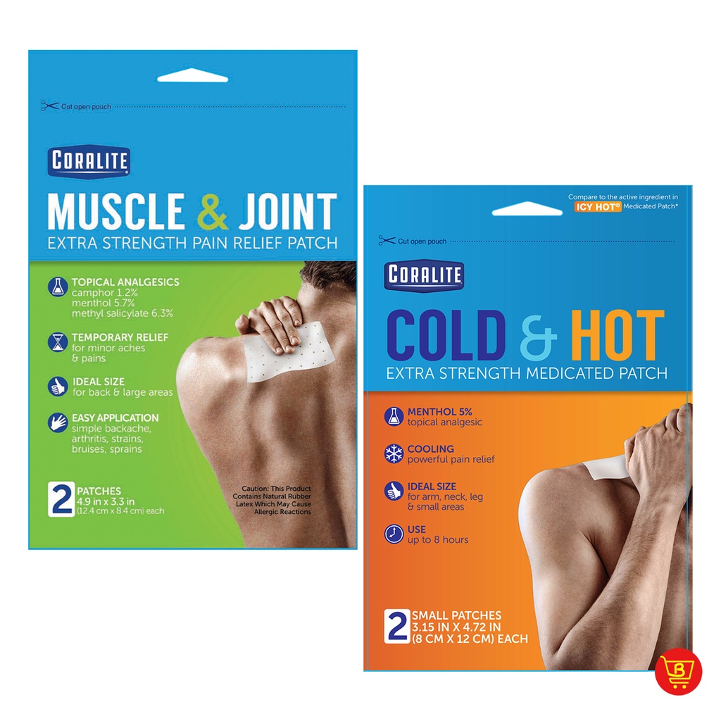 Coralite Extra Strength Patch [Muscle & Joint, Pain Relief Hot & Cold