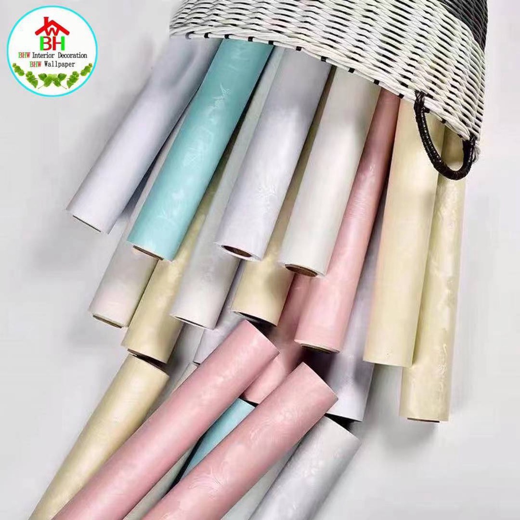 BHW Wallpaper PVC Waterproof Self Adhesive 2D Embossed Wall Paper Wall
