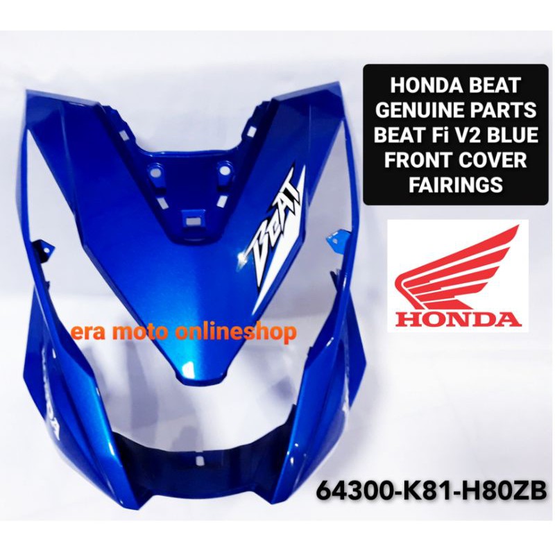 Honda Beat Fi V2 Front Cover Fairings Blue ( HONDA GENUINE ) Shopee Philippines