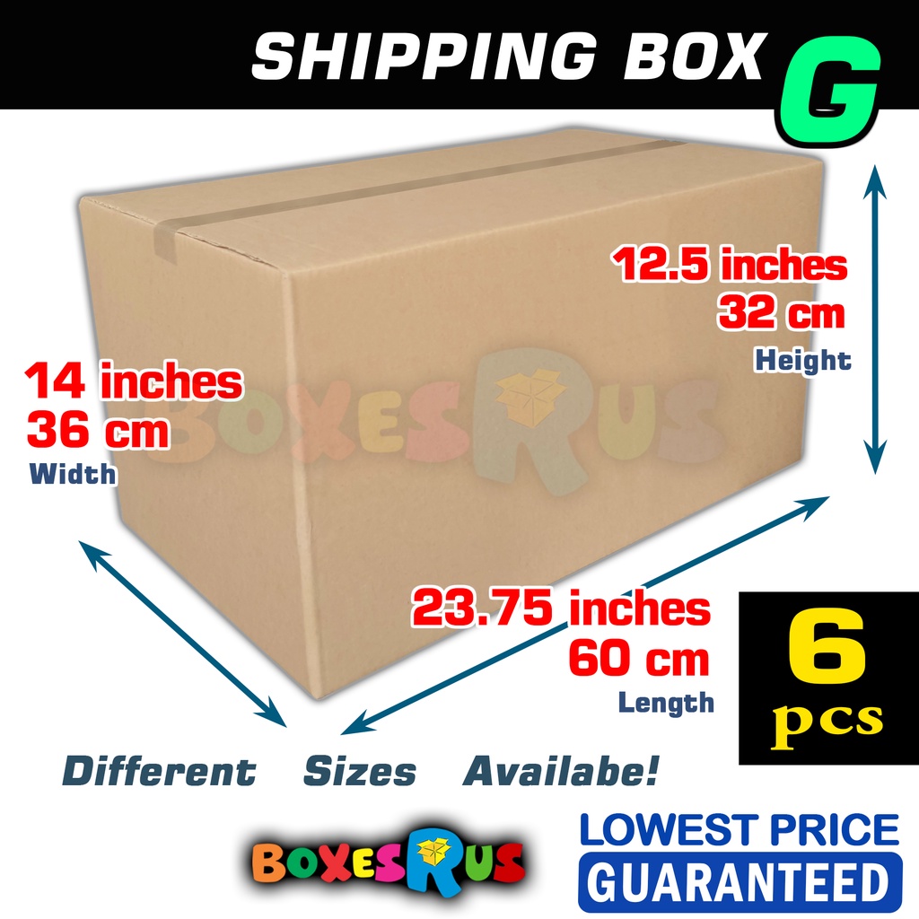 Large Shipping Box G 6 pieces per bundle Corrugated Carton by Boxes R