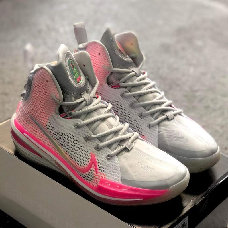 Nike Air Zoom Gt Cut High Pink Grey Colorway Basketball Shoes Free