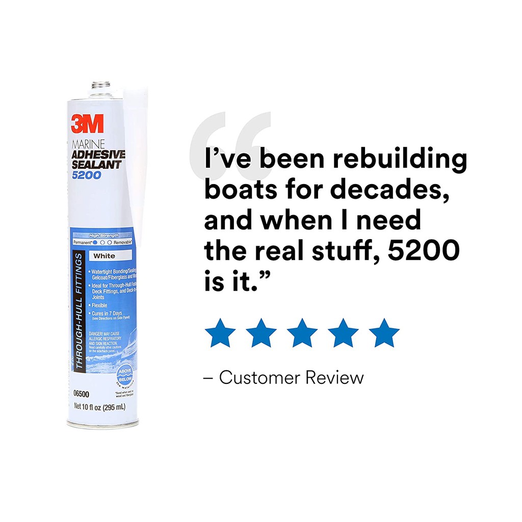 3M Marine Adhesive Sealant 5200 – For Boats And Rvs – White –10 Fl. Oz. | Shopee Philippines