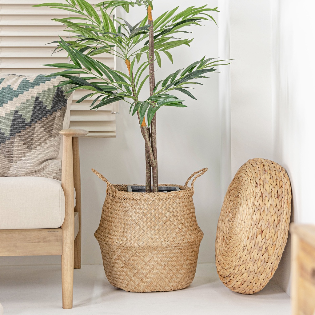 Goodsdeco Seagrass Plant Basket, Seaweed Basket for Plant Pot, Hand