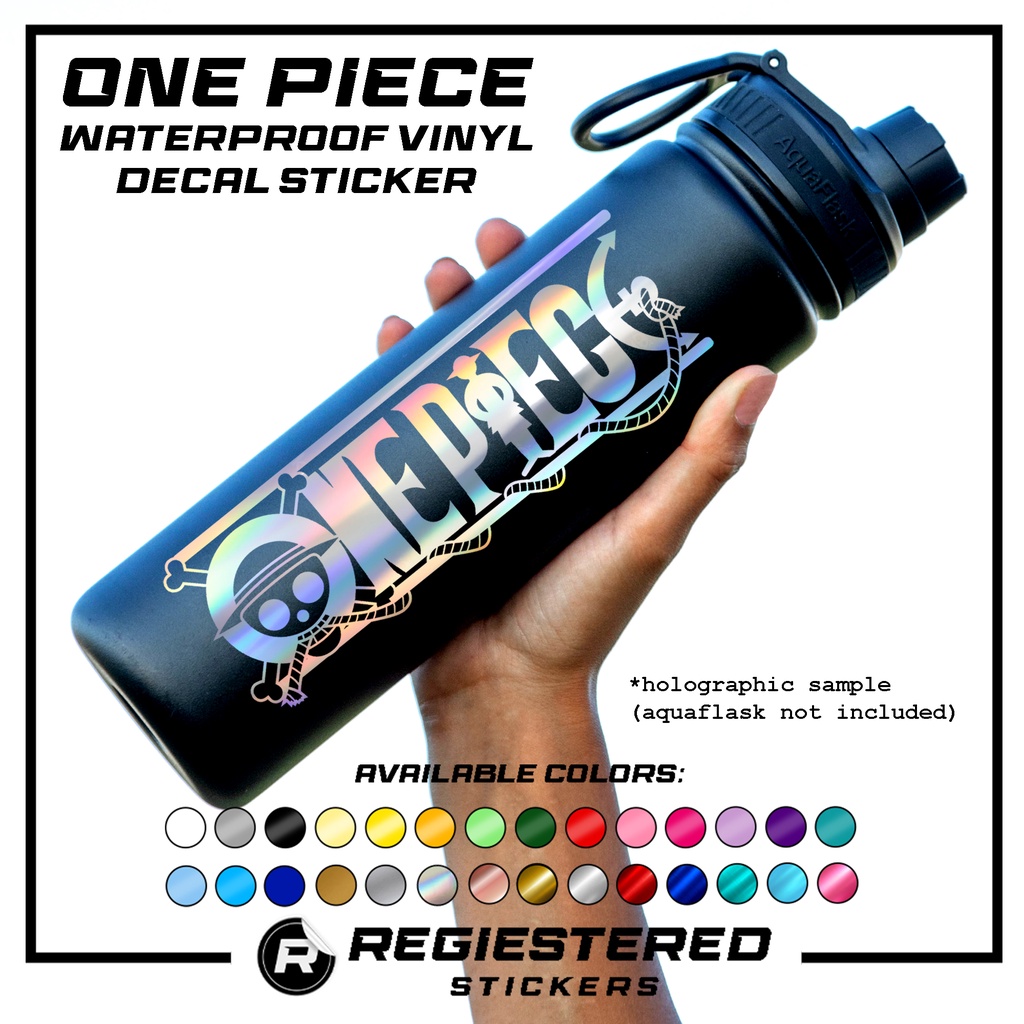 One Piece Full Title Logo Vinyl Decal Sticker Waterproof Helmet