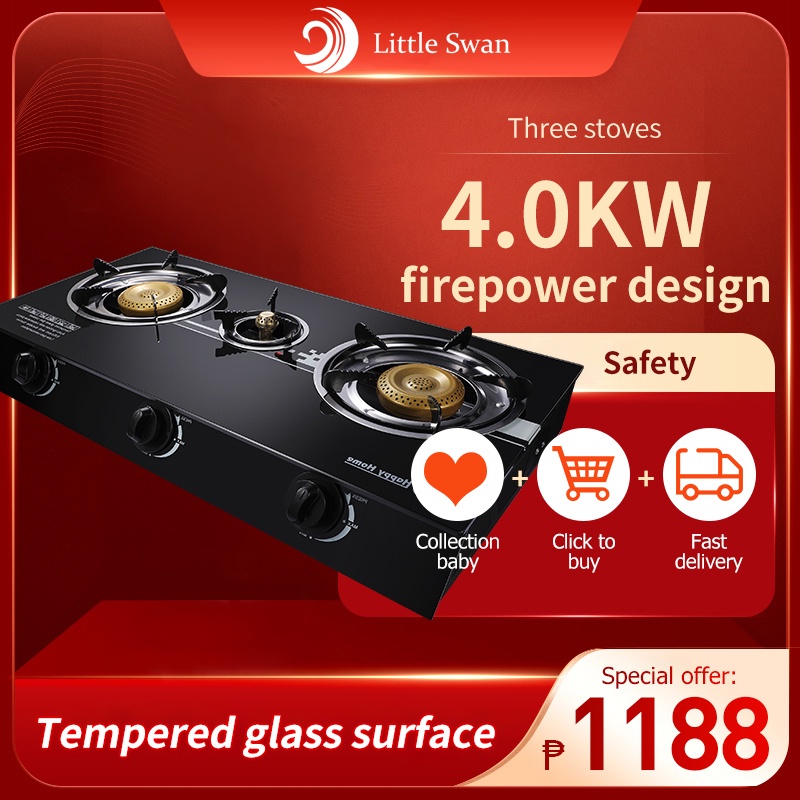 Threeburner gas stove 4000KW highfire desktop natural gas stove