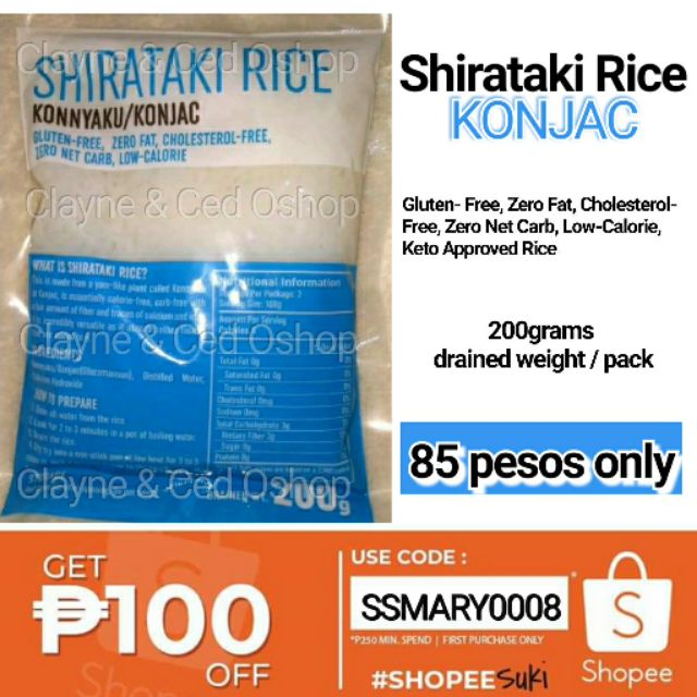 Shirataki rice lowcarb/keto approved on hand ! Shopee Philippines