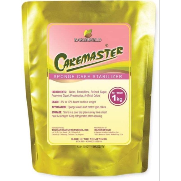Bakersfield Cake Master Sponge Cake Stabilizer 1kg/Exp DateMAY 2023