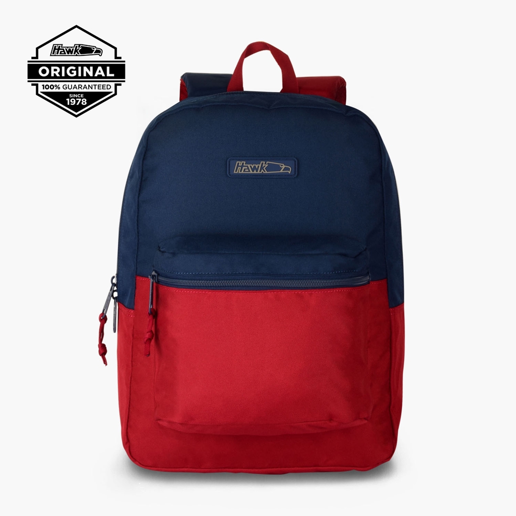 Hawk 4897 Backpack (Navy Blue/Maroon) Shopee Philippines