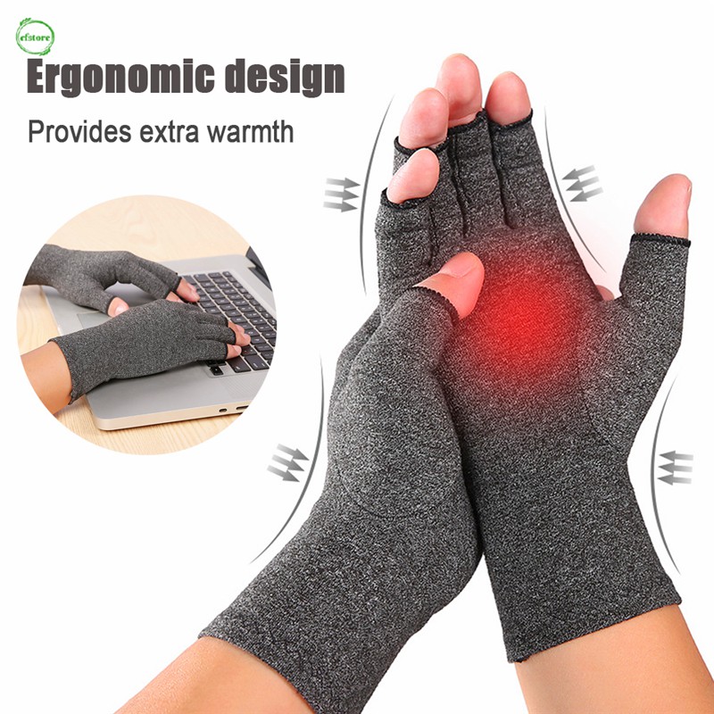 CF Arthritis Compression Gloves Pain Relief Open Finger Therapy