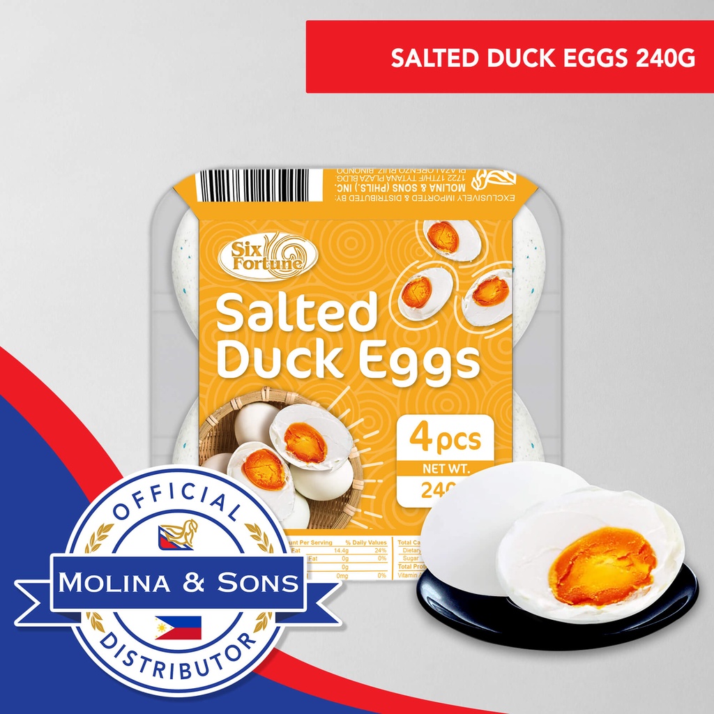 Six Fortune Salted Duck Eggs 4s 240g Shopee Philippines