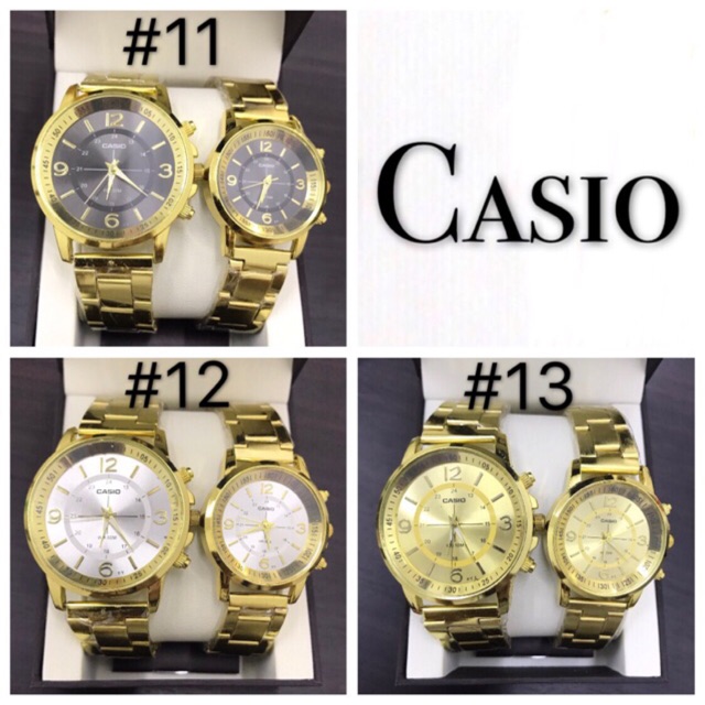 [Maii] Casio Silver Gold metal couple watches watch