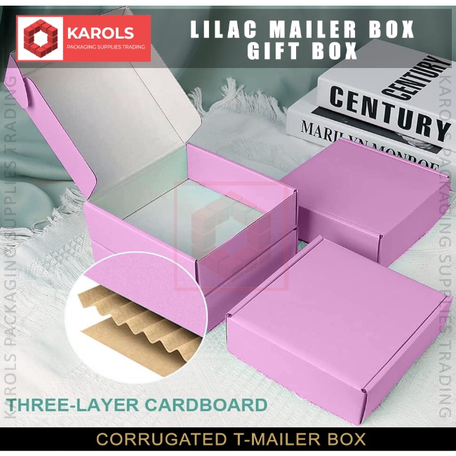 LILAC Kraft Mailer Corrugated Box ON HAND Carton box corrugated