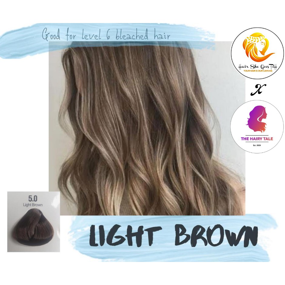 Light Brown Non Bleach Permanent Hair Color (Set) Shopee Philippines