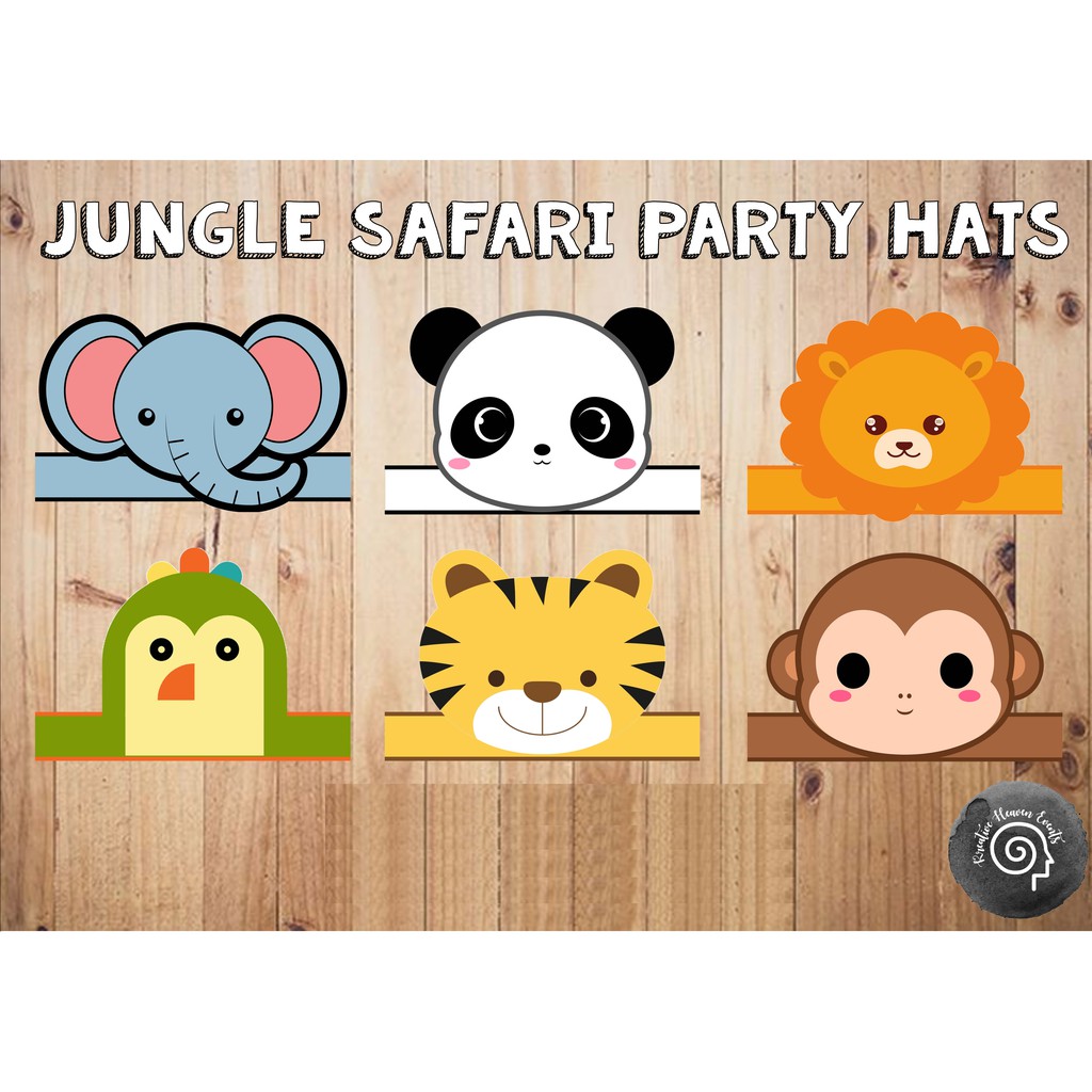 Safari Animal Party Hat (10 PCS) Assorted (KHEAN001) Shopee Philippines