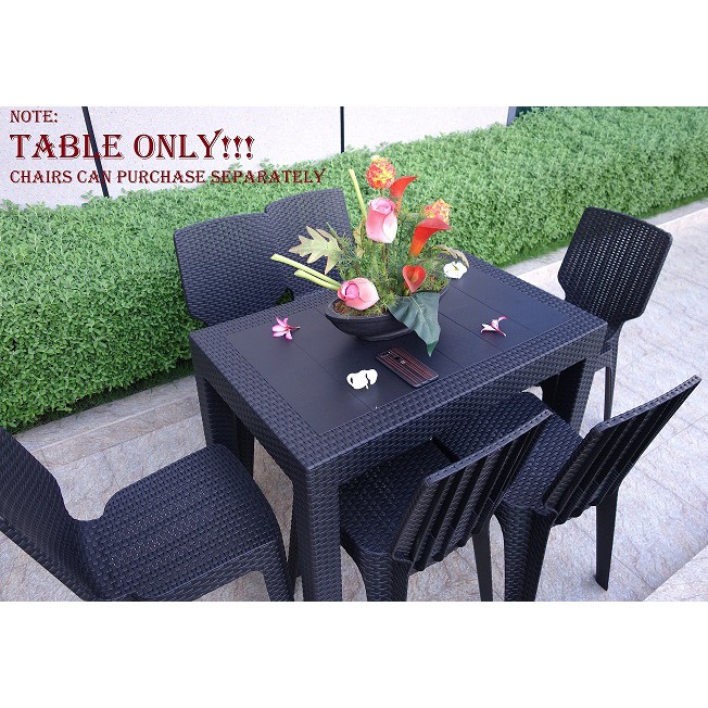 901 Plastic Rattan Table (24"x38") TABLE ONLY Shopee Philippines