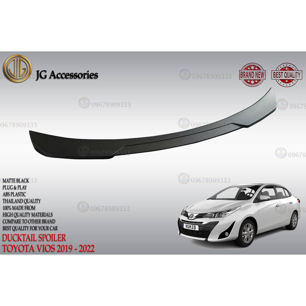 TOYOTA VIOS GEN 4 20192022 REAR SPOILER WING DUCKTAIL/DUCK TAIL