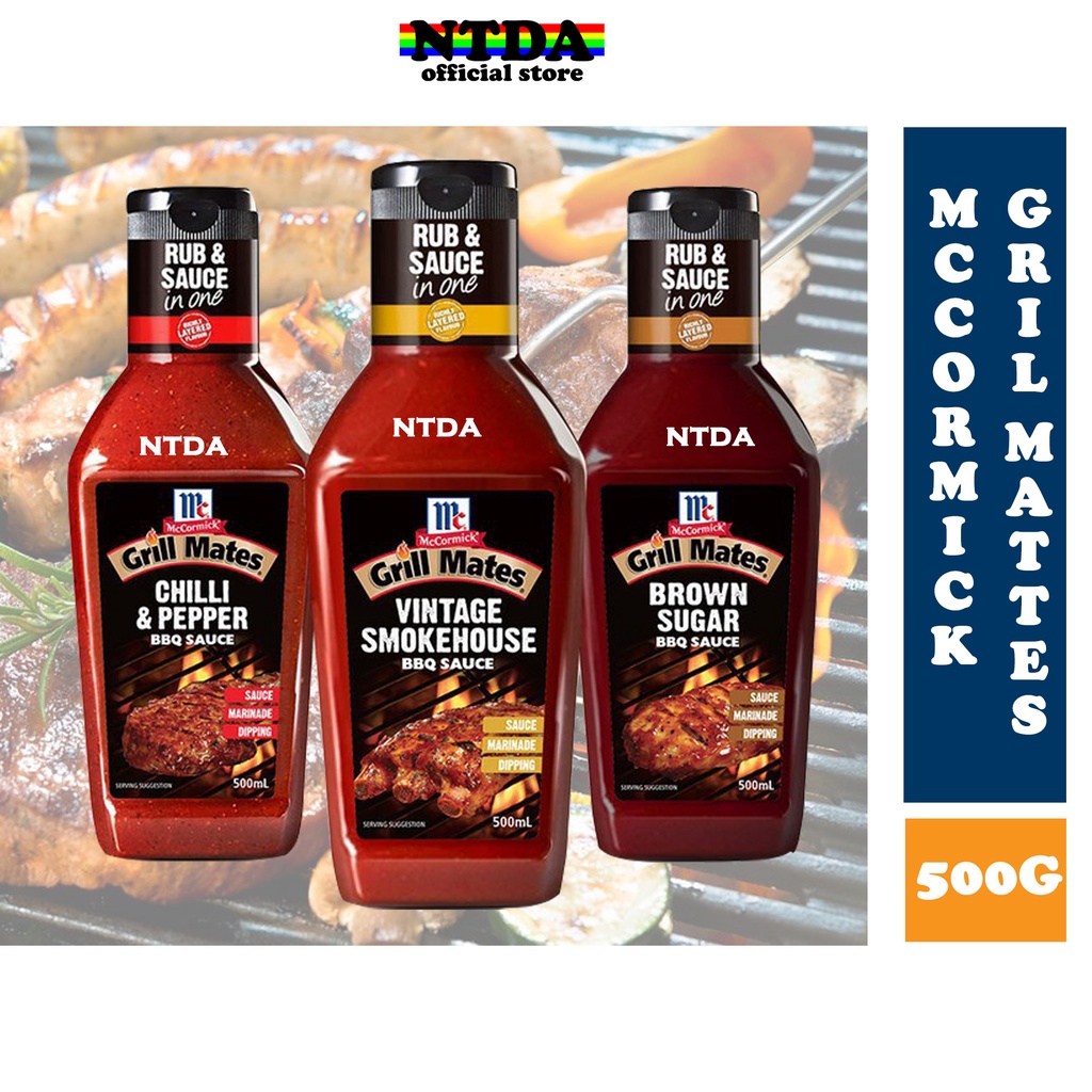 McCormick Grill Mates BBQ Sauce 500G (Vintage Smokehouse/Chilli