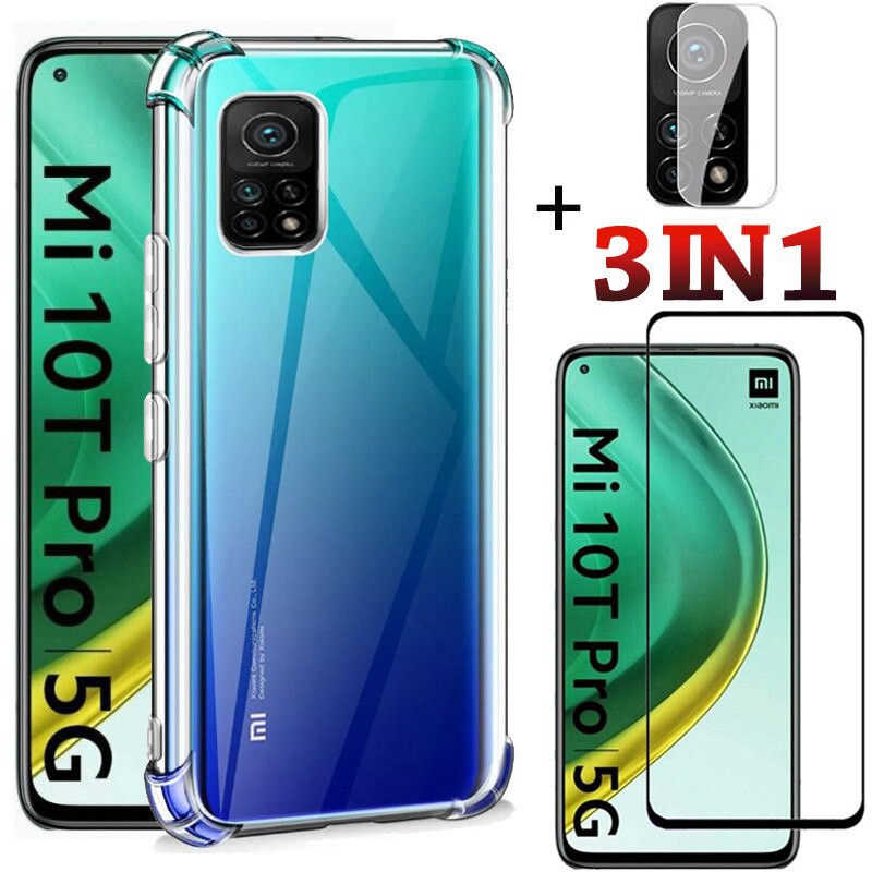 Xiaomi Redmi Note 10 Pro Mi 10T Pro 5G 3in1 Case + Front Glass