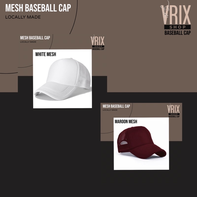 MESH BASEBALL CAP NET CAP BY VRIX SHOP Shopee Philippines