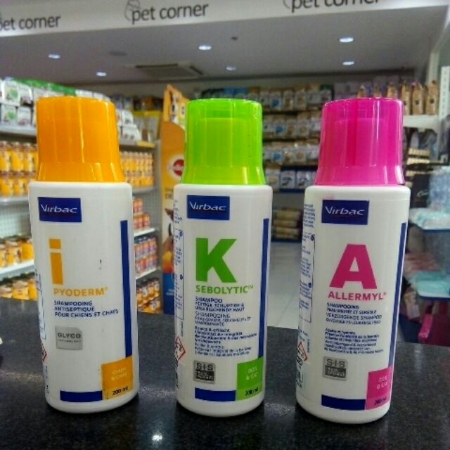 Virbac Allermyl, Sebolytic & Pyoderm Shampoo for Cats and Dogs 200ml