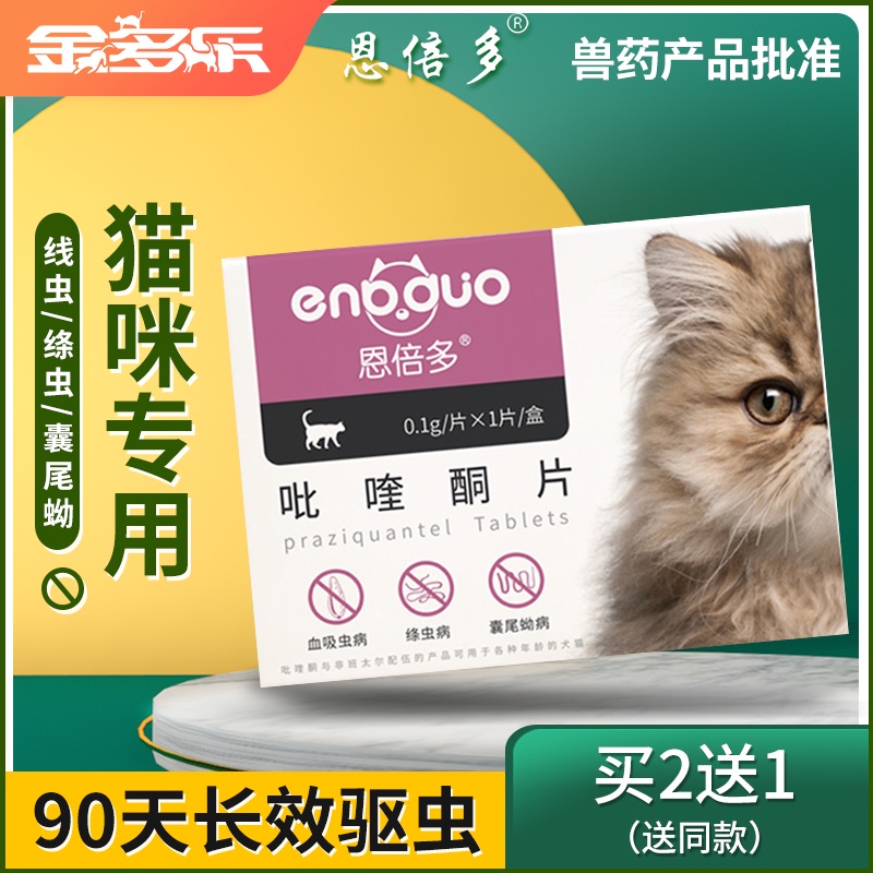 Internal and external deworming cat praziquantel tablets pet deworming