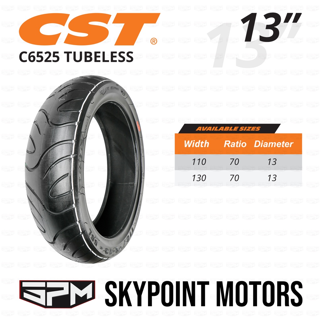 CST C6525 TUBELESS TIRE FOR YAMAHA NMAX 110/7013, 130/7013 Shopee