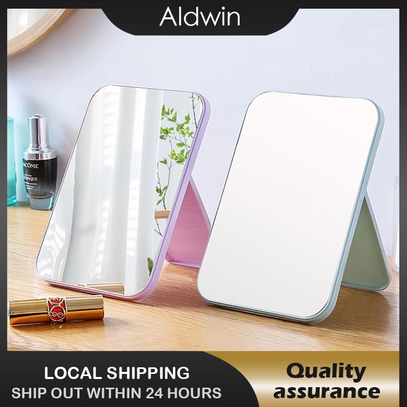 1pc Foldable Makeup Mirror Rectangular Vanity Cosmetic Mirror Square Singlesided Mirror with