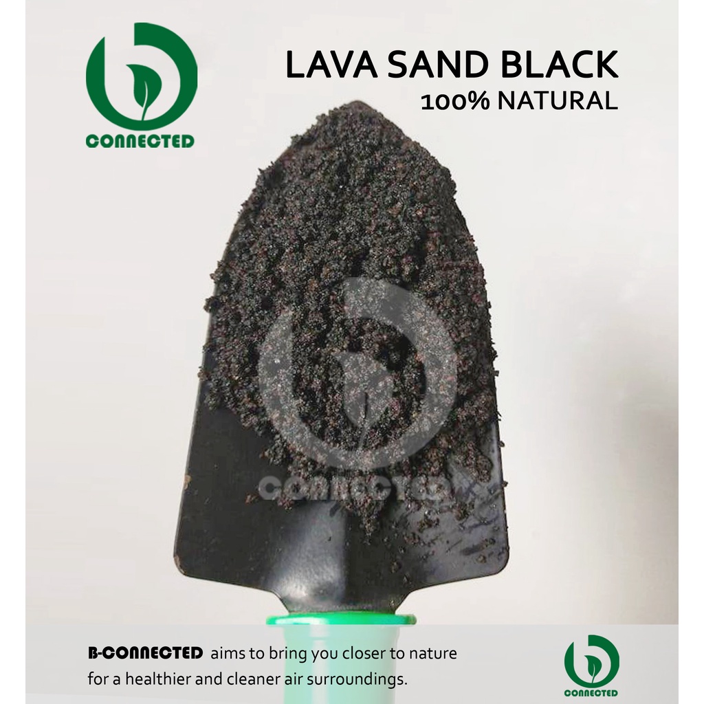 LAVA SAND (BLACK 1 KILO) BY BCONNECTED / AQUARIUM / PLANT MEDIUM