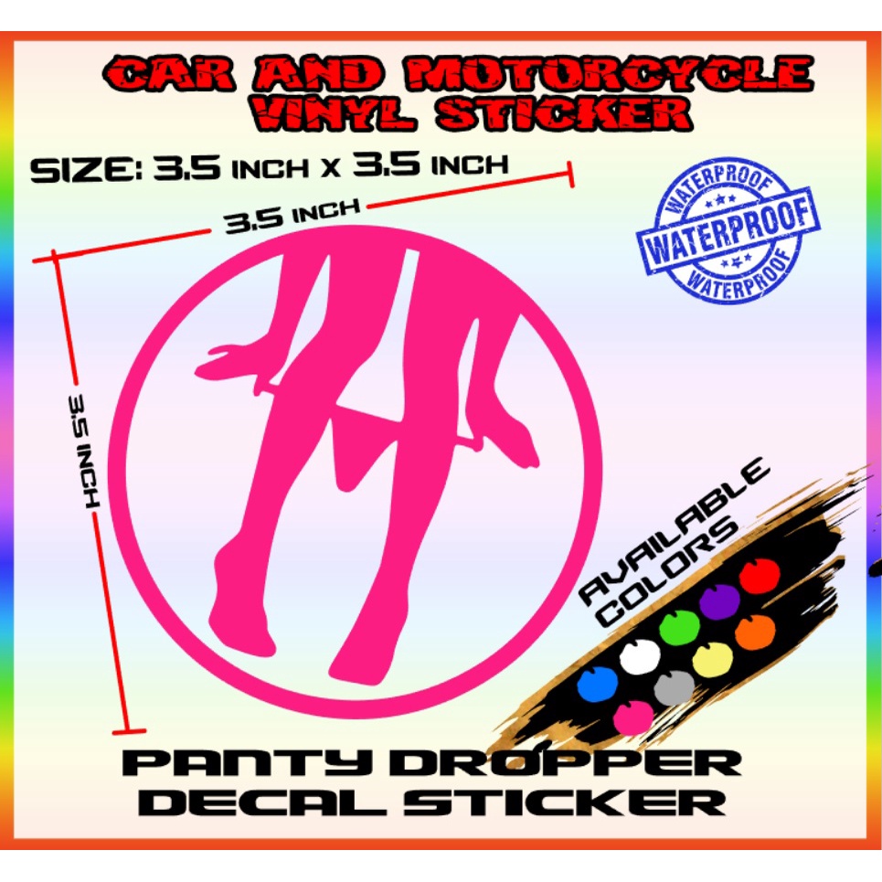 Panty Dropper Logo sticker Decals Shopee Philippines