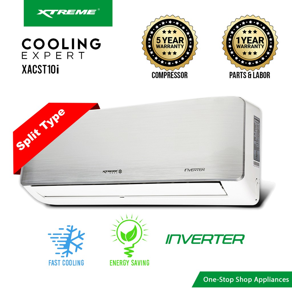 XTREME COOL Split Type Aircon 1.0HP (Inverter) (XACST10i) Shopee