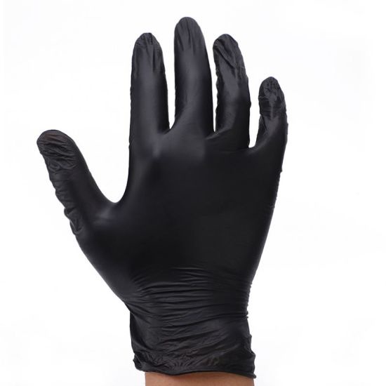 100PCS Nitrile Vinyl Gloves Disposable, Glove Black Surgical Gloves