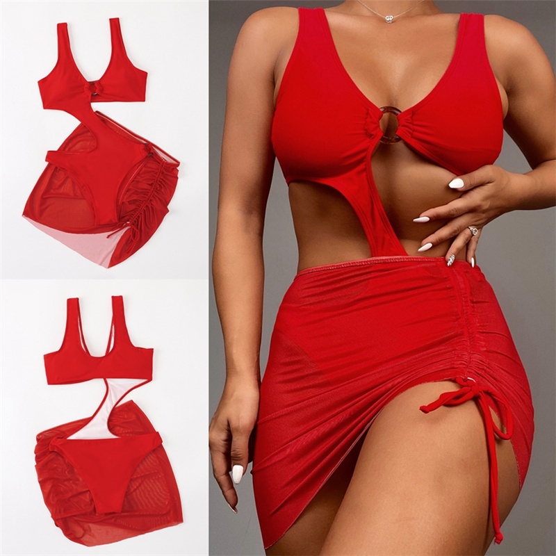 New Style Hollow OnePiece TwoPiece Swimsuit Sexy Bikini Ladies Beach
