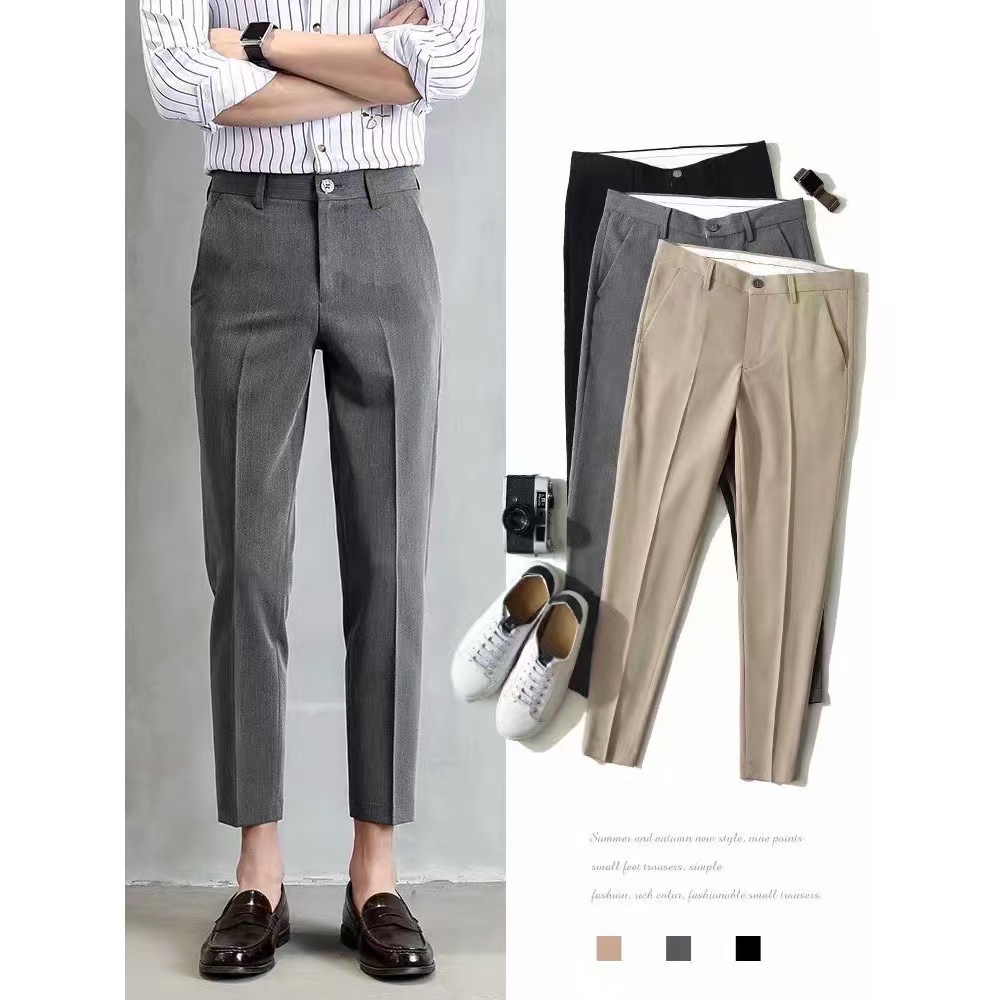 High Quality Trouser Pants for Men Above Ankle Korean Fashion Nice Tela Slacks1458 Shopee