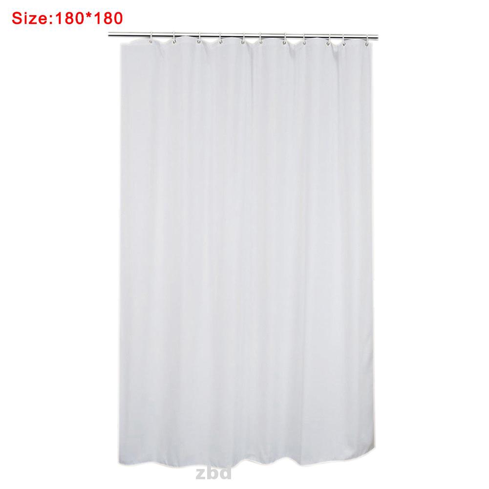 Shower Curtain Waterproof Bath Plain Washable White Extra Wide Long
