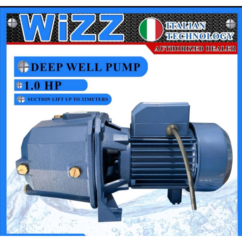 DEEP WELL WATER PUMP 1HP UP TO 50METERS AND 120 LITERS PER MINUTE WIZZ