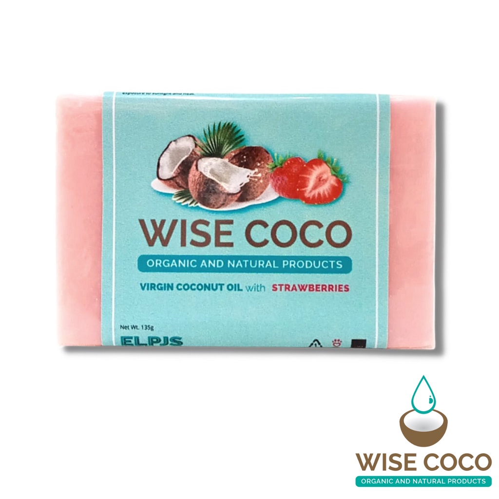 Wise Coco Natural Bar Soap with Strawberries 135g Shopee Philippines