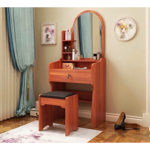 Vanity Mirror Dressing Table Bedroom Dresser Drawer Shopee