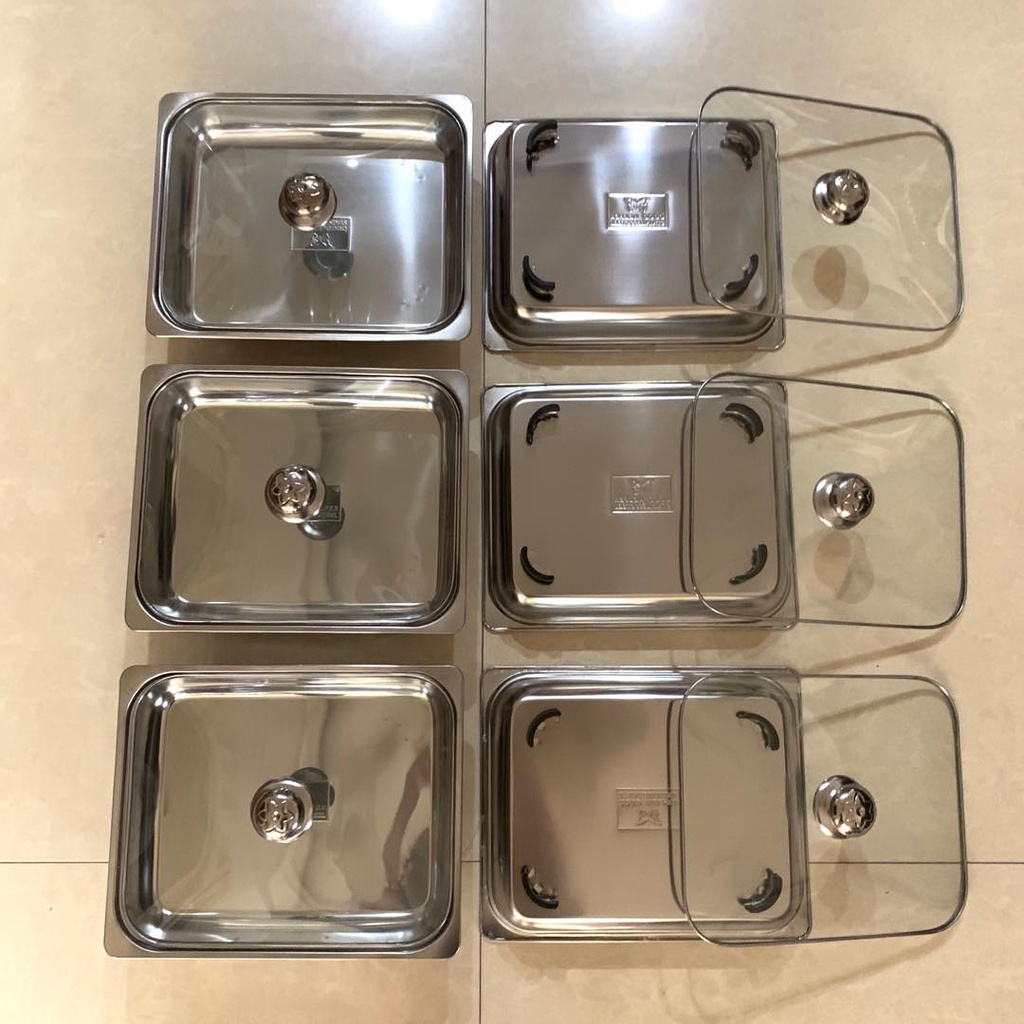 6 pcs set food warmer / tray /Glass Cover Shopee Philippines