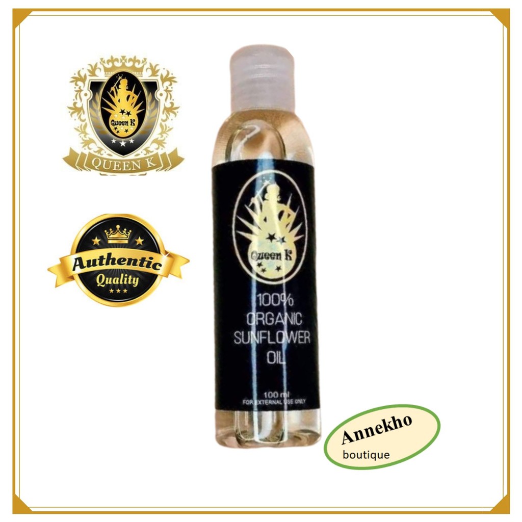 Sale! Authentic Organic Sunflower Oil by Queen K 100ml Shopee Philippines
