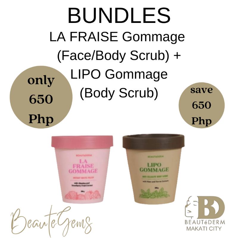 Beautederm Buy LA FRAISE Face&Body Scrub FREE LIPO Body Scrub