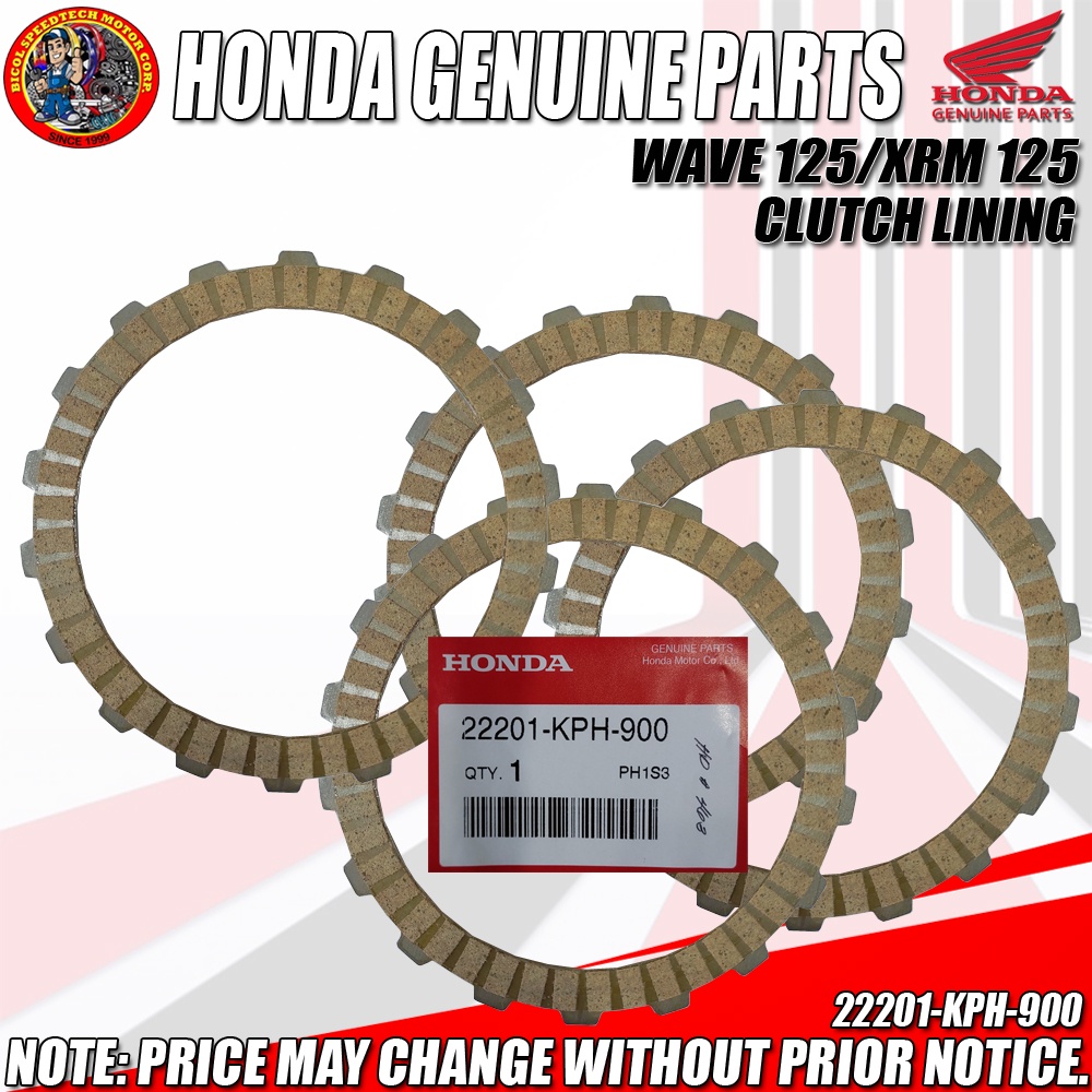 XRM 125 /WAVE 125 CLUTCH LINING GENUINE (22201KPH900) PER PIECE