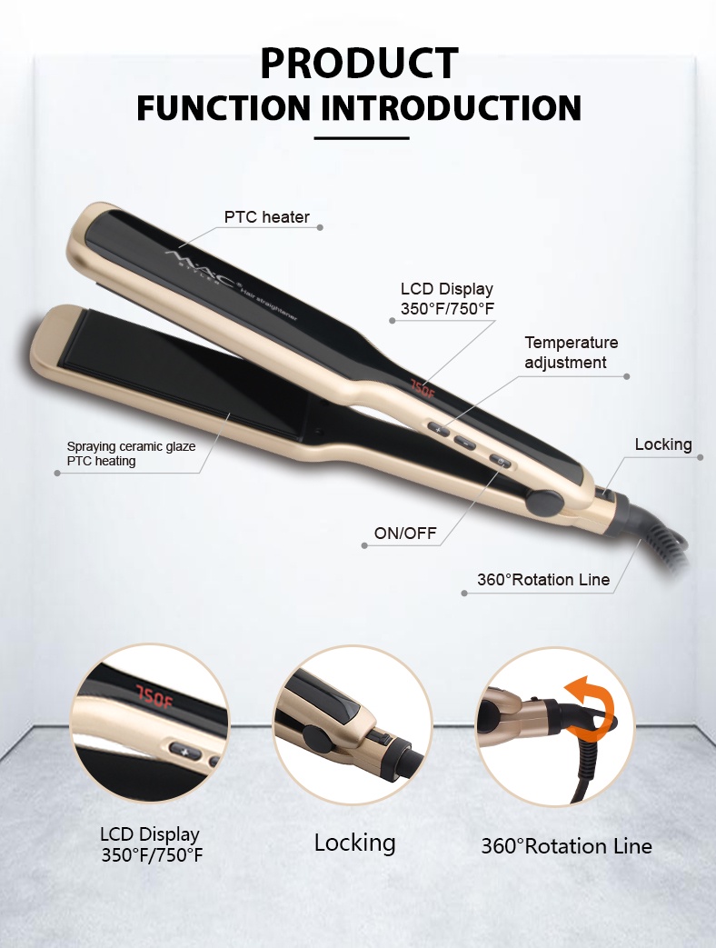 MAC Professional Hair Iron hair straightener mac hair iron MC3063 Mac